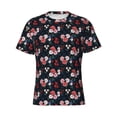 thumbnail image 3 of Naloa Rose Flowers Men's T-Shirt Sport T-shirt Men's Basic Tee Casual Men's Shirt, Round Neck, Short Sleeves - Large, 3 of 5