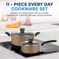 thumbnail image 2 of SereneLife 11 Piece Pots and Pans Non Stick Kitchenware Cookware Set, Gold, 2 of 7