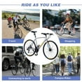 thumbnail image 3 of ACE-BIKE, 1-YEAR-WARRANTY, 24 Speed Road Bike, 700C Hybrid bike, Double Disc Brake City Bicycle, Aluminum Alloy Frame & Rim, Multiple Colors for Men Women(Silver), 3 of 7