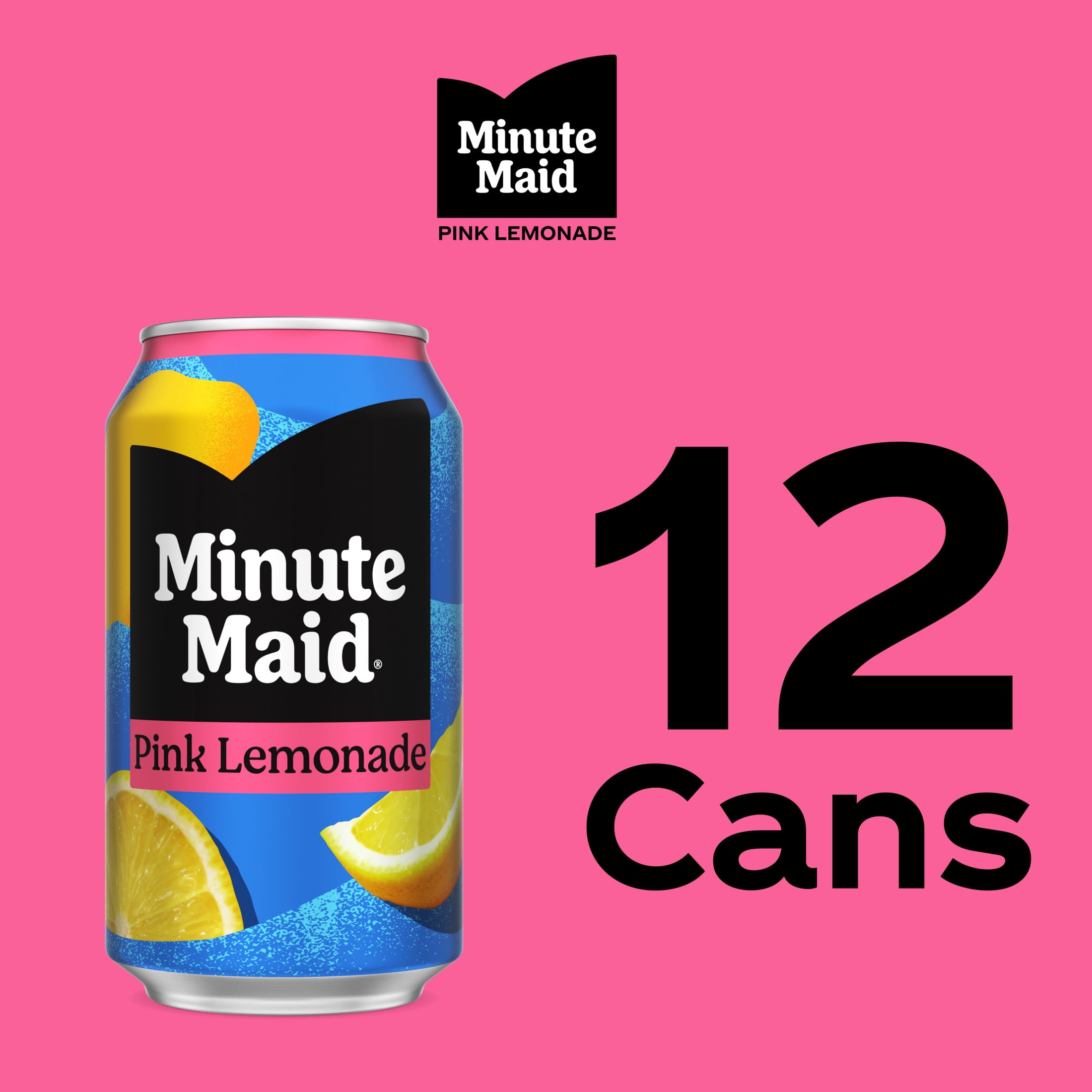(2 pack) Minute Maid Pink Lemonade Fridge Pack Cans, 12 fl oz, 12 Pack