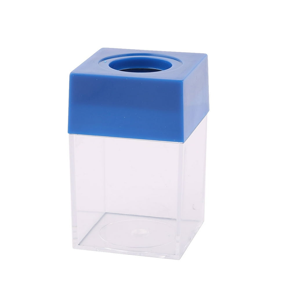 Office Home Plastic Square Shaped Paper Clip Dispenser Box Case