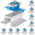 thumbnail image 2 of 10Pcs Solar Panel Mid Clamps 3.6 Thick Solar Panel Brackets Lightweight Solar Panel Aluminum Mounting Clamps Durable Panel Mounting Rail Fixing Brackets for Solar Panel, 2 of 10