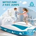 thumbnail image 5 of Inflatable Toddler Travel Bed Air Mattress with Safety Bumpers and Electric Pump - 330lb Capacity Portable Kids Bed - 40" x 63" Portable Blow Up Bed for Travel, Camping, Sleepovers, 5 of 8