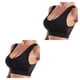 thumbnail image 4 of Jumpingount Sujetador deportivo para mujer, chaleco sin costuras inalámbrico, ropa interior transpirable a prueba de golpes Negro 2Conjunto, 4 of 6