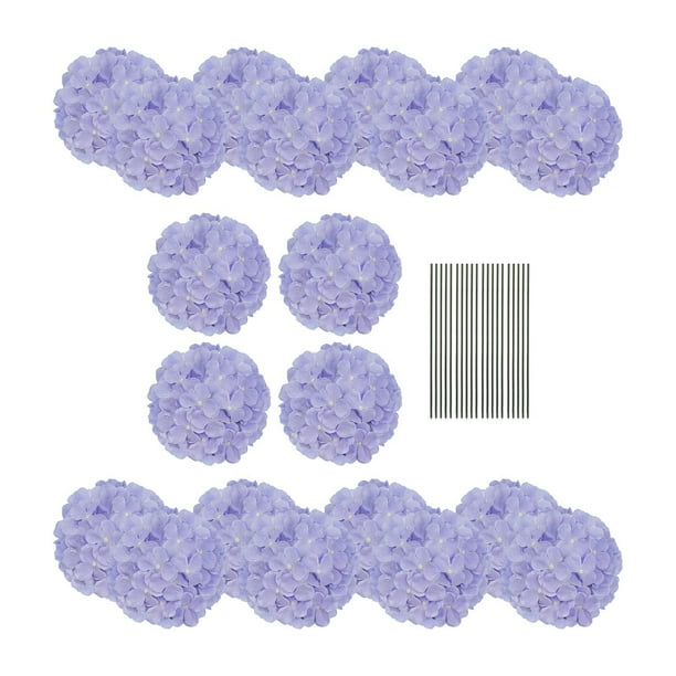Hortensia Flores Artificiales Accesorios para Fotos Arreglos Florales DIY Decorativos para Púrpura
