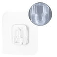 thumbnail image 6 of Wall Hook Plastic Double Side Storage Holders Self Stick Wall Hanger Bathroom Waterproof Wall Holder, 1 Pair, 6 of 10