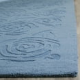 thumbnail image 3 of SAFAVIEH Martha Stewart Block Print Rose Floral Wool Area Rug, Thistle Blue, 9' x 12', 3 of 6