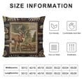 thumbnail image 5 of Qinduosi Throw Pillow Cover  Welcome to Cabin Elk Bear Deer Paw Prints Hunting Wild Animals Retro Farmhouse Linen Decorative Home Sofa Chair Car Square Throw Pillow Case Cushion Cover, 5 of 5