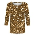 thumbnail image 5 of Roncen Sequin Top for Women, Sparkling Three-Quarter Sleeve Pullover with Crew Neck, Casual Glam Shirt, 5 of 5