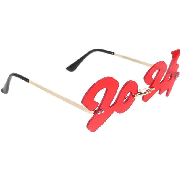 Happy New Year Glasses 2024 for Adults Fun Acrylic Red Sunglasses Props for Decoration Lightweight Compact Size