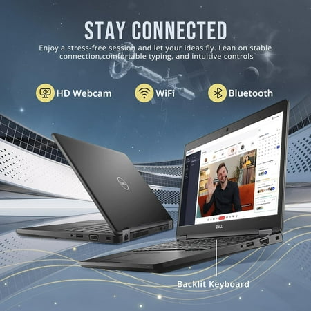 Restored Dell Latitude 5490 14" FHD Business Laptop, Intel i5-8350U Quad Processor, 16GB RAM, 512GB PCIe SSD, ‎Intel UHD Graphics, Backlit Keyboard, HD Webcam, Windows 11 Pro, Black (Refurbished)