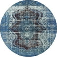 thumbnail image 1 of Ahgly Company Machine Washable Indoor Round Industrial Modern Blue Koi Blue Area Rugs, 4' Round, 1 of 7