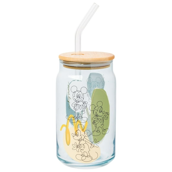 Vaso de cristal plateado con diseño de Mickey Mouse Buffalo Disney, 480 ml