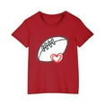 thumbnail image 2 of Piuwrlz 9 Years Teen Short T Shirt Sleeve Girls Red T-Shirt Crew Neck Cotton Shirt Top Red Size 9 Years, 2 of 5