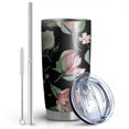 thumbnail image 2 of 20 Oz Pioneer Flower Coffee Tumbler Double Wall Insulated Stainless Steel Water Bottle | Metal Reusable Thermoses Flask with Cup Cap | Leak & Sweat Proof with Anti-Dust Lid, 2 of 7
