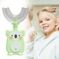 thumbnail image 1 of Children'S U-Shape Toothbrush For 360° Thorough Cleansing,Green Manual Toothbrush L, 1 of 7