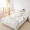 thumbnail image 3 of Castle Fairy Giraffe Elephant Wildlife King Size Sheets 4pcs for Boys,African Animal Bedding,Brown White,1 Fitted Sheet,1 Flat Sheet and 2 Pillowcases, 3 of 6