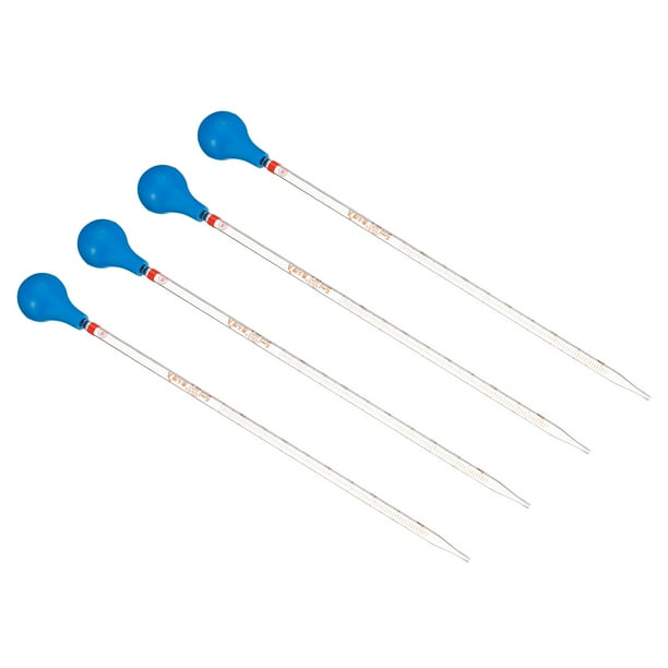 Uxcell Graduated Dropper Pipettes Kit, 4pcs 5ml Borosilicate Glass