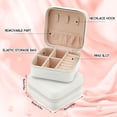 thumbnail image 2 of Estuche de viaje para joyas Taiyin, 12 unidades, caja de regalo para dama de honor, color blanco, 2 of 6
