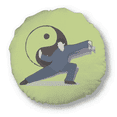 thumbnail image 1 of Chinese Kung Fu Tai Boxing Gossip Round Throw Pillow Home Decoration Cushion, 1 of 3