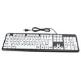 thumbnail image 2 of Black Low Vision Keyboard USB Wired Senior Keyboard with White Large Print Keys Black, 2 of 5