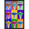 thumbnail image 1 of Seattle, Washington - Space Needle Pop Art - Lantern Press Artwork (24x36 Giclee Art Print, Gallery Framed, Black Wood), 1 of 4