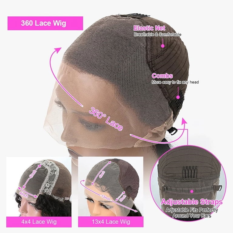360 Full Lace Frontal Wig Brazilian Bone Straight 13x4  display picture 1