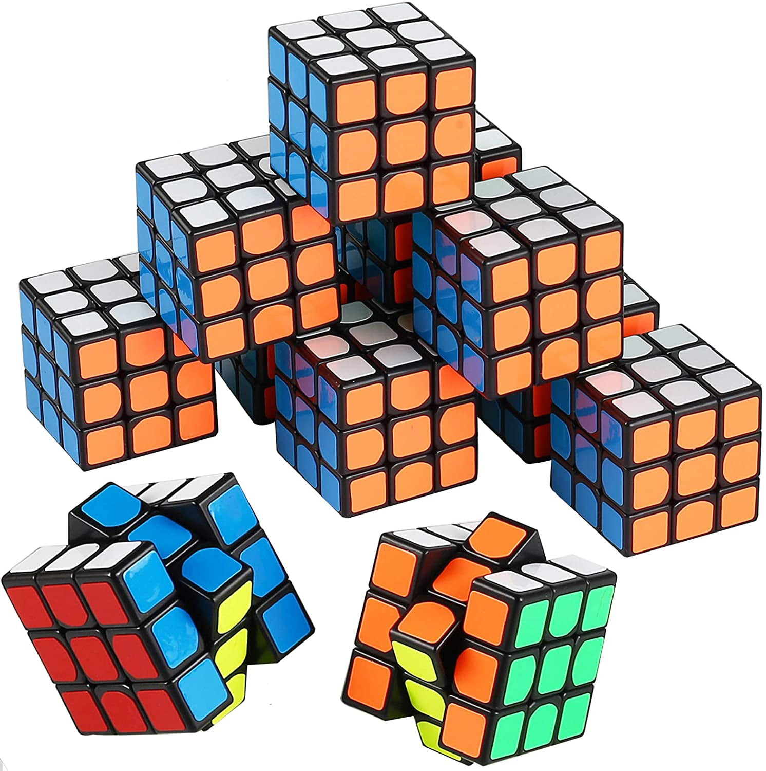 Coloured Magic Cube Puzzle Plastic Toy Game Gift 