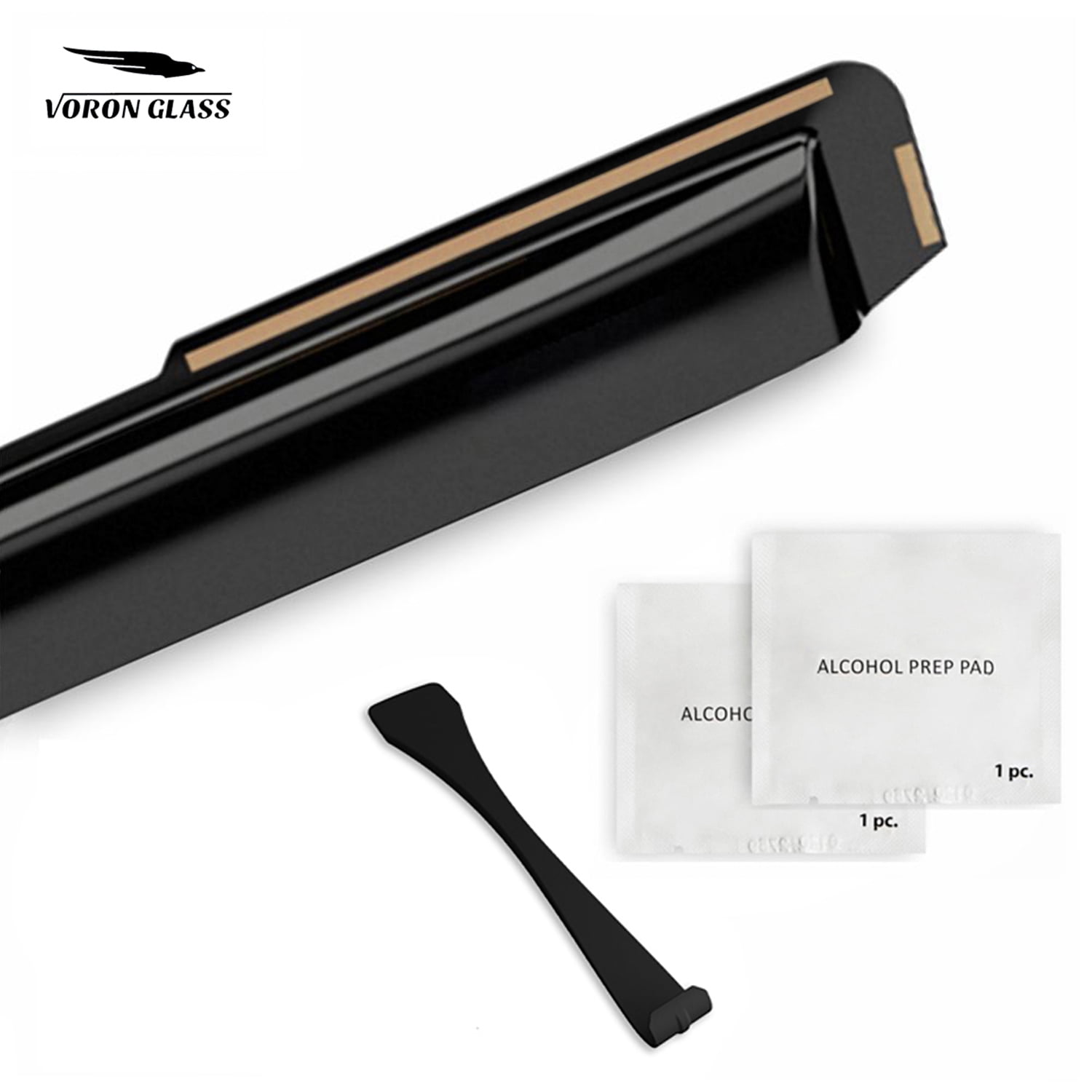 Voron Glass In-Channel Extra Durable Rain Guards for Jeep Wrangler JL 2018-2025/Jeep Gladiator 2020-2025, Window Deflectors, Vent Window Visors, 2 Pieces - 200263