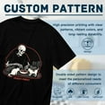 thumbnail image 5 of Black T Shirts for Men, Skull Feeding Cats, Graphic Mens Graphic Tees, 24936919,S, 5 of 8