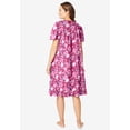 thumbnail image 2 of Dreams & Co. Plus Size Short Floral Print Cotton Gown, 2 of 6