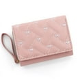 thumbnail image 5 of Cartera para mujer, tarjetero de tres pliegues, de piel sintética, monedero corto para varias tarjetas, 5 of 5