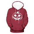 thumbnail image 5 of Sudadera con capucha de Halloween para hombre, informal, de moda, con cuello redondo, estampado, manga larga, blusa de poliéster, 5 of 5