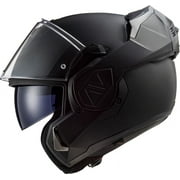 LS2 Advant Street Motorcycle Helmet - Solid Modular Matte Black / 3X-Large