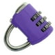 thumbnail image 3 of Candado de combinación de 3 dígitos, de seguridad, resistente, de aleación de zinc, para maletas, color morado, 3 of 8