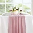 thumbnail image 6 of Chiffon Table Runner 29x120 Inch Sheer Romantic Table Runner for Wedding Birthday Party Bridal Shower Outdoor Decoration, 6 of 8