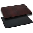 thumbnail image 2 of 2 PACK 30'' x 60" Rectangular Restaurant Table Top with Black or Mahogany Reversible Laminate Top, 2 of 3