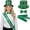 Hat,bow Tie,satin Sash,button, variant on PMU 4 Pcs St. Patrick’s Day Party Costume Accessory Bundle, Green Plastic Top Hat, Glitter Shamrock Sunglasses, Shamrock Lei and Green Satin Sash