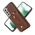 thumbnail image 3 of Dteck for Samsung Galaxy S22 Case, PU Leather Adjustable Loop Strap Case with Hidden Cart Slot Shockproof Protective Case for Samsung S22 6.1" 2022 Ladies Women Men, Brown, 3 of 15
