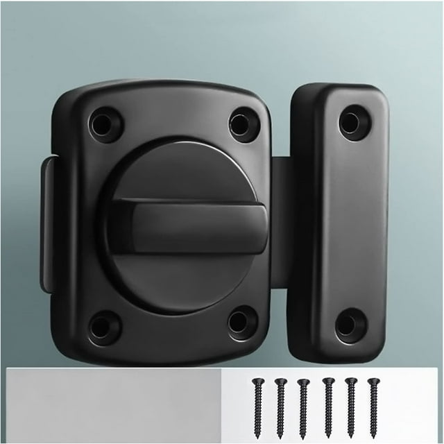Pestillo de perno giratorio, pestillo de puerta de Granero con interruptor de 180 grados, pestillo de cerradura de puerta de dormitorio, cerraduras de seguridad de puerta desde el interior,