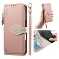 thumbnail image 3 of ELEHOLD Wallet Case for Apple iPhone 17 Pro Max, Shockproof Flip PU Leather Zipper Cash Slot Credit Card Slot Anti-Scratch Shock-Absorbent Case Cover With Crossbody Wrist Strap,Rosegold, 3 of 10