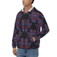 thumbnail image 3 of Kdxio Paisley And Owls Print Men Hoodies Casual Hoodies for Men with Zip Pockets Full Zip Long Sleeve Sweatshirt Sports Hooded Jacket-3X-Large, 3 of 5