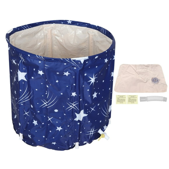 Household Folding Adult Bathtub 5-Layer Thicken SPA Bath Barrel Tub Bathing Accessory