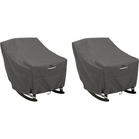 Front Porch Cover Classic Accessories Ravenna Porch Rocking Chair Patio Furniture Storage Cover 2-Pack Bundle ()