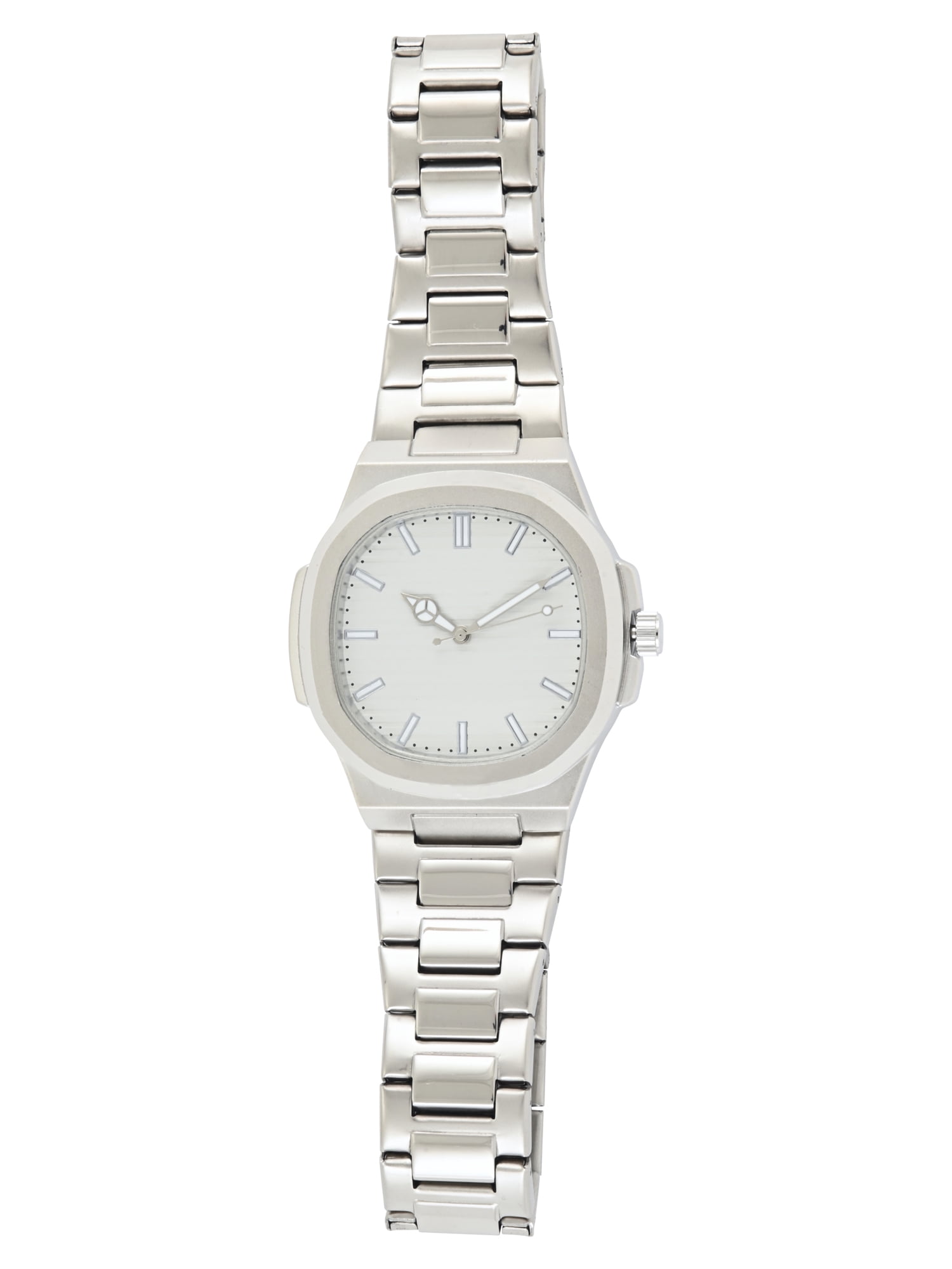 George Men's Silver Case with Silver Matte Bracelet Watch