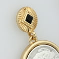 thumbnail image 5 of Earrings Mercury Dime Coin Jewelry- Post Pin Style- Goldtone Bezel-Minted in United States- Art Deco, 5 of 7