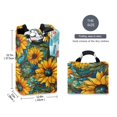 thumbnail image 2 of Yayeee Freestanding Laundry Hamper with Handle Collapsible Large Storage Basket for Clothes, Stained Glass Sunflowers Pattern, 2 of 7