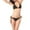 Black 23002, variant on OWMEOT Women Two Piece Bikini Swimsuit Plain Sexy Bathing Suits Halter Triangle Tops String Bikini Sets for Summer Vacation
