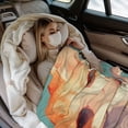 thumbnail image 2 of Cute Cap Cup (33) Throw Blanket for Stylish Warm Winter Cabin Ultra-Soft Micro Fleece Blanket, Premium Microfiber, Silky Soft, Plush, Warm and Lightweight for Couch, Sofa, Bed - 40"X30", 2 of 5