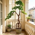thumbnail image 3 of TOARTi Ficus Artificial Tree Lifelike Leaves with Sturdy Plastic Pot Faux Plant for Office Home Living Room Indoor Outdoor Decor 6 ft, 3 of 10
